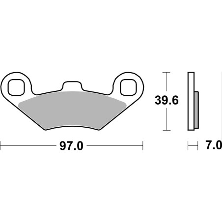 BRAKE PADS, BRAKES, SEMI-METALLIC, 986SM1