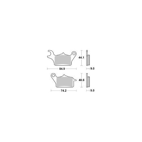 BRAKE PADS, BRAKES, SEMI-METALLIC, 988SM1