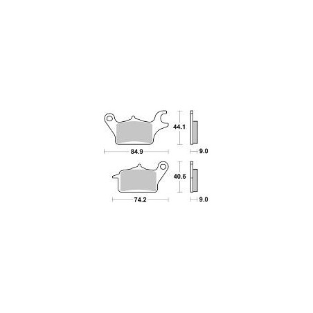 BRAKE PADS, BRAKES, SEMI-METALLIC, 989SM1