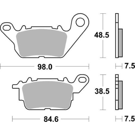 BRAKE PADS, BRAKES, SEMI-METALLIC, 990SM1