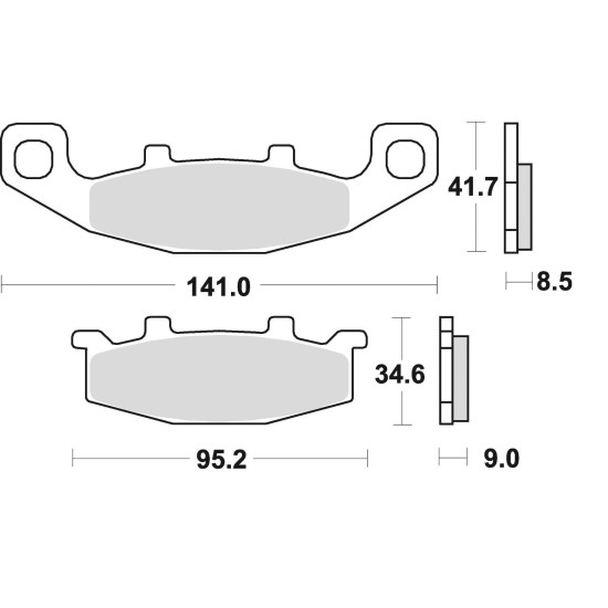 BRAKE PADS BRAKE SINTERED 698CM56 REAR