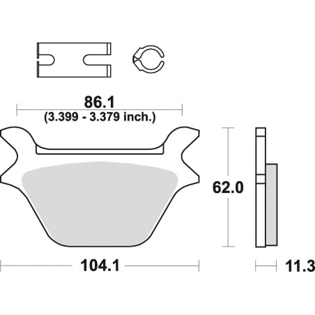 STABDŽIŲ KALADĖLĖS STABDYMO SUKEPINTOS 734CM88 GALINIAI KRUISERIAI