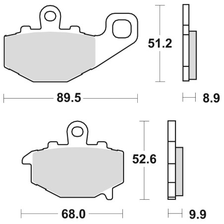 BRAKE PADS BRAKE SINTERED 775CM56 REAR