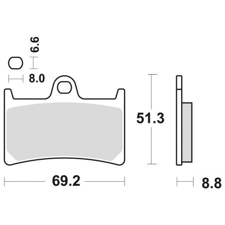 STABDŽIŲ KALADĖLĖS STABDYMO SUKEPINTOS 786CM55 PRIEKINĖS