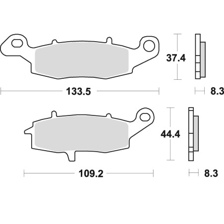 STABDŽIŲ KALADĖLĖS STABDYMO SUKEPINTOS 787CM55 PRIEKINĖS