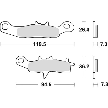 BRAKE PADS BRAKE SINTERED 812CM44 OFFROAD
