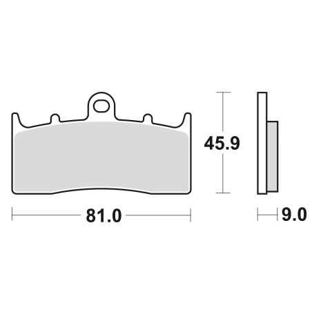 STABDŽIŲ KALADĖLĖS STABDYMO SUKEPINTOS 879CM55 PRIEKINĖS