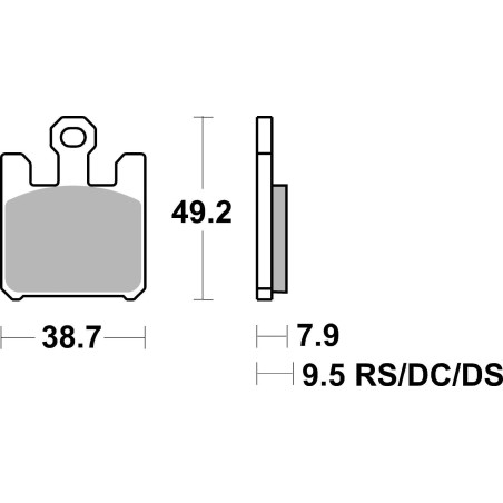 STABDŽIŲ KALADĖLĖS STABDYMO SUKEPINTOS 893CM55 PRIEKINĖS