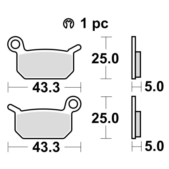 BRAKE PADS BRAKE SINTERED 897CM44 OFFROAD