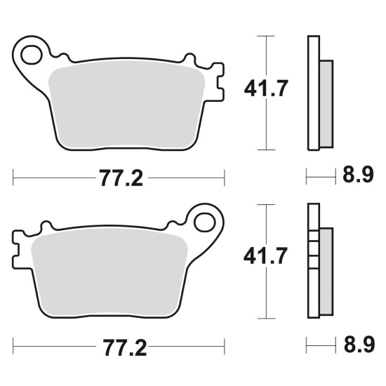 BRAKE PADS, SINTERED, REAR, 925 CM 56