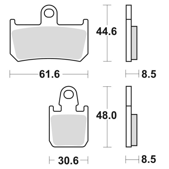 STABDŽIŲ KALADĖLĖS STABDYMO SUKEPINTOS 928CM55 PRIEKINĖS