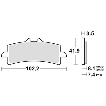 BRAKE PADS BRAKE SINTERED 930CM55 FRONT