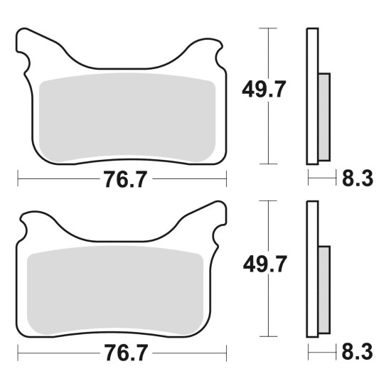 STABDŽIŲ KALADĖLĖS STABDYMO SUKEPINTOS 931CM55 PRIEKINĖS