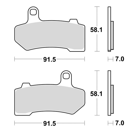 BRAKE PADS BRAKE SINTERED 934CM77 FRONT CRUISER