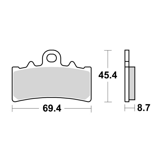 STABDŽIŲ KALADĖLĖS STABDYMO SUKEPINTOS 952CM55 PRIEKINĖS