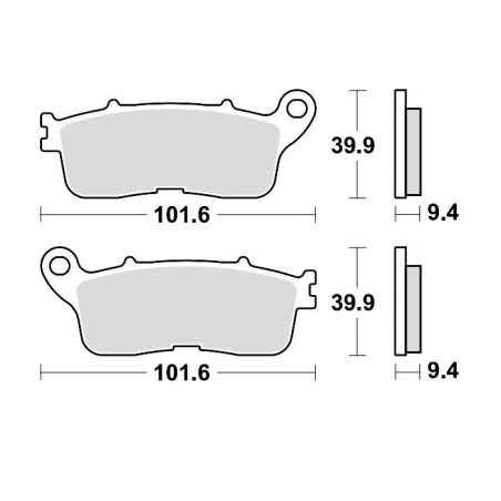 BRAKE PADS, SINTERED, REAR, 957 CM 56
