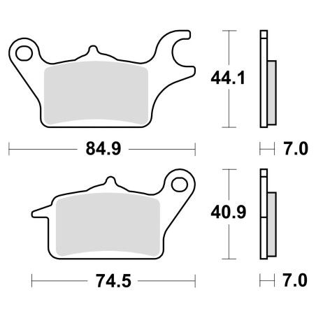 BRAKE PADS BRAKE SINTERED 977CM46 FOR OFF-ROAD RACING