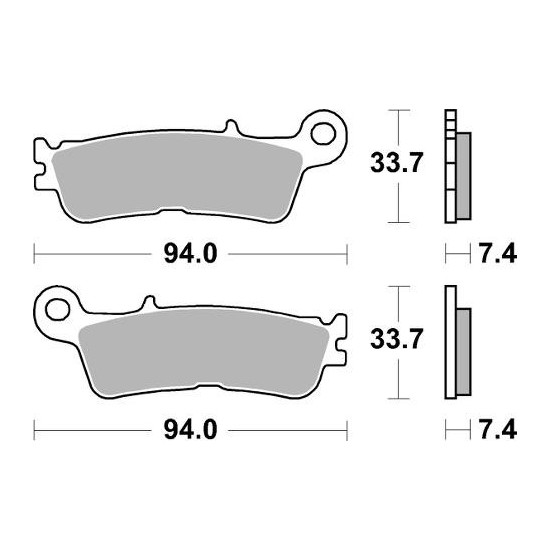 BRAKE PADS BRAKE SINTERED 995CM46 FOR OFF-ROAD RACING