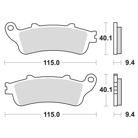 BRAKE PADS FOR BRAKING SINTERED P30653 FOR SCOOTER