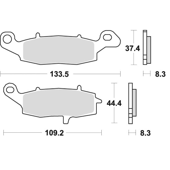 BRAKE PADS FOR BRAKING SINTERED P50782