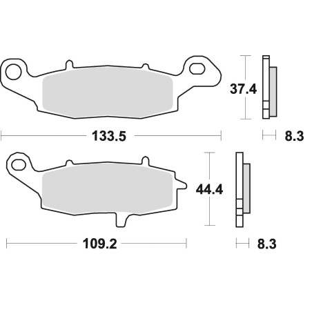 BRAKE PADS FOR BRAKING SINTERED P50782