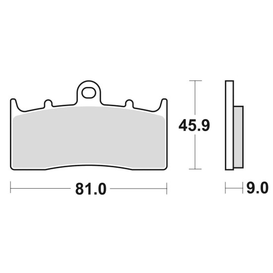 BRAKE PADS FOR BRAKING SINTERED P50879