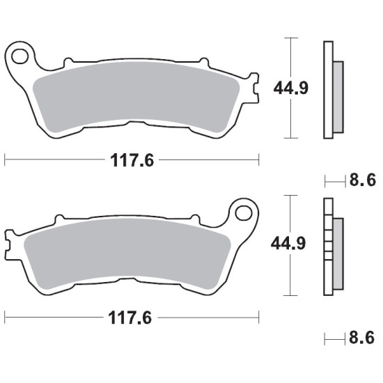 BRAKE PADS FOR BRAKING SINTERED P50910