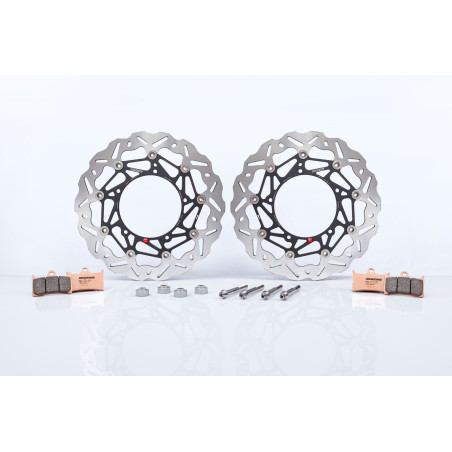 STABDŽIŲ DISKŲ RINKINYS SK2 320 MM STABDŽIŲ KALADĖLĖS IR VARŽTAI STABDYMUI OKWK12