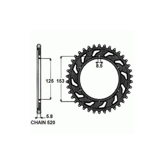 ALIUMINIO GALINIS ŽVAIGŽDUTIS JUODAS SUNSTAR SUNR5-3559-49BK