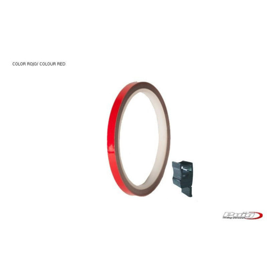 RIM TAPE 6 METERS + APPLICATOR C / RED FLUORESCENT
