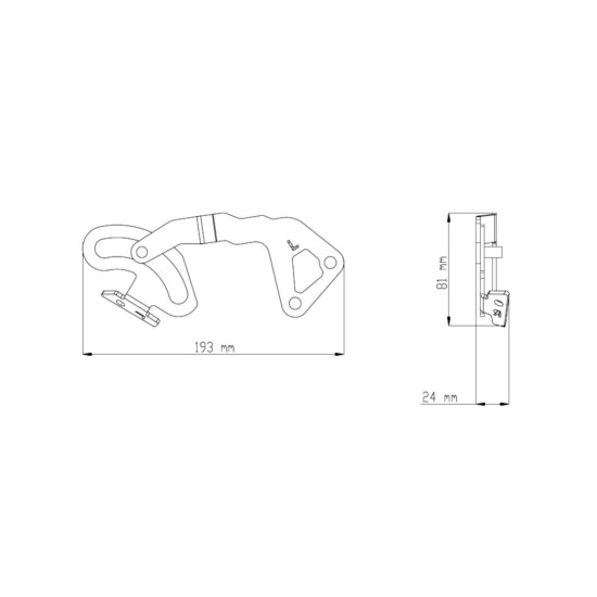 REINFORCED SCREEN HOLDER R1200GS 13-18 C / BLACK