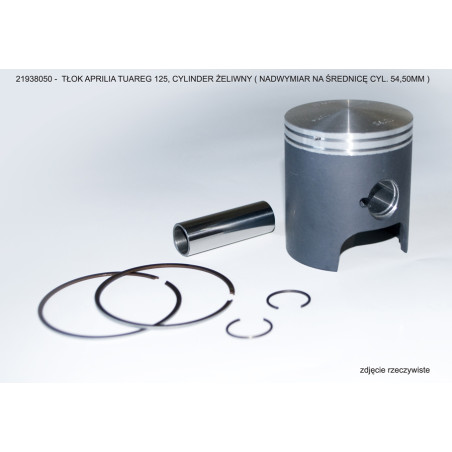 VERTEX stūmoklis APRILIA TUAREG 125, CAST IRON CYLINDER (OVERSIZE FOR DIAMETER cilindras 54,50mm)