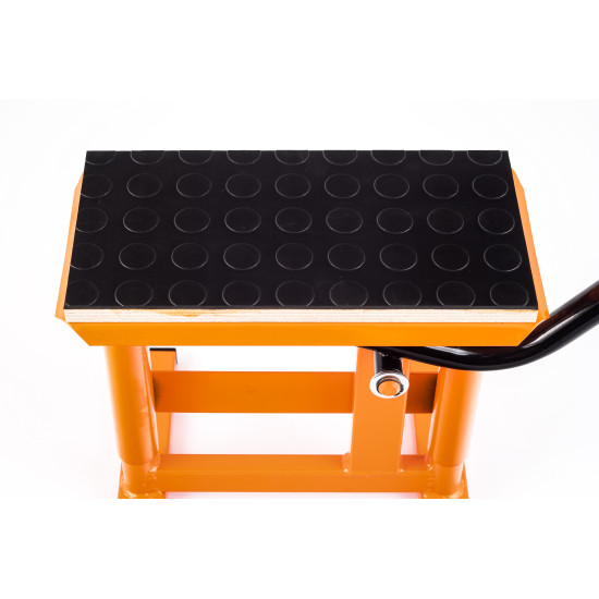 MOTORCYCLE LIFTING STAND + RUBBER PLATFORM HLP CROSS ENDURO ORANGE