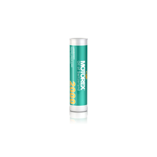 TEPALAS GUOLIAMS, JUNGTIMS IR KT. MOTOREX GREASE 2000 (ŽALIAS) KASETĖ 400 GR