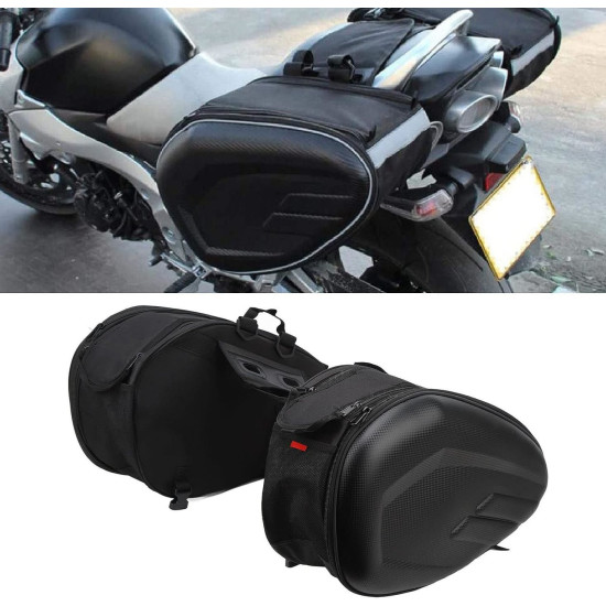 UNIVERSAL MOTORCYCLE SADDLE BAGS MADE OF PU / OXFORD
