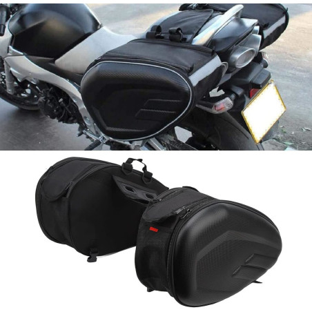 UNIVERSAL MOTORCYCLE SADDLE BAGS MADE OF PU / OXFORD