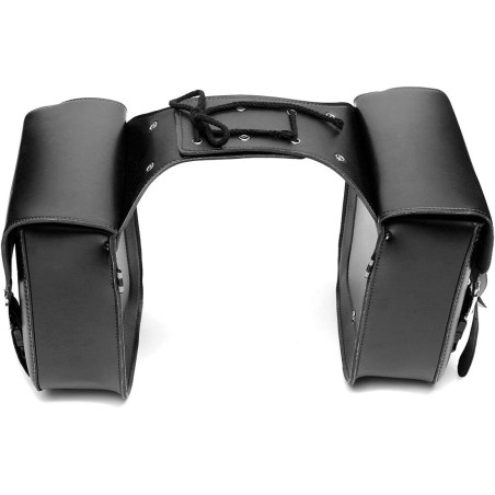MOTORCYCLE SADDLE BAGS, ECO LEATHER