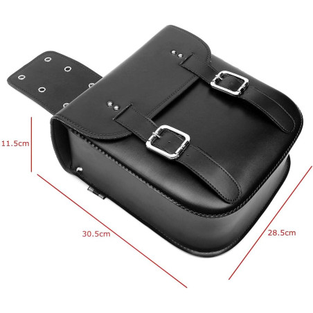 MOTORCYCLE SADDLE BAGS, ECO LEATHER