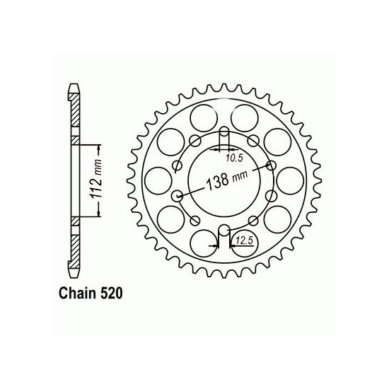 SUNSTAR SUNR1-3485-38 Steel Drive Sprocket