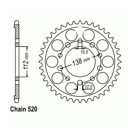 SUNSTAR SUNR1-3485-38 Steel Drive Sprocket