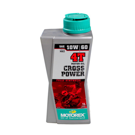 MOTOREX CROSS POWER fully synthetic 4T engine oil 10W60, synthetic JASO MA2, 4 lt, 1 l, for racing tracks