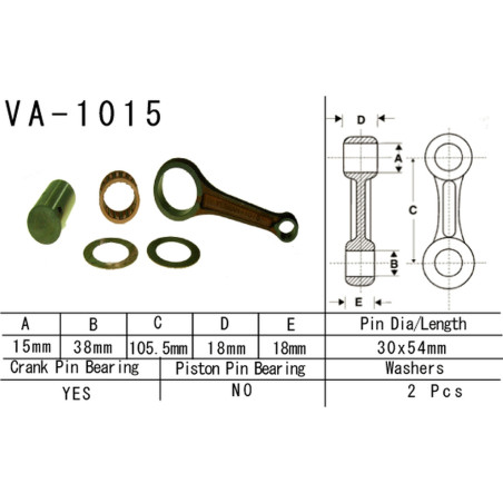 VESRAH connecting rod HONDA TRX 250 TE FOURTRAX RECON '09-'19 (VA1015) (MADE IN JAPAN)
