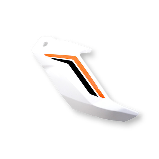 RIGHT HOOD TRIM GUIDE, WHITE WN, WITH STICKER TRX125