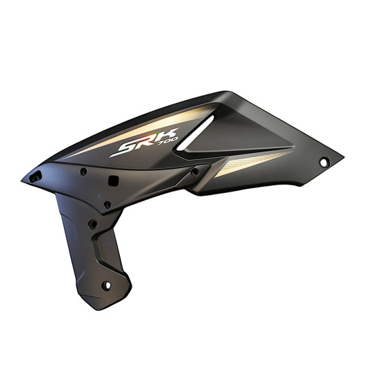 LEFT LOWER OIL TANK PROTECTIVE COVER, BLACK N6, WITH STICKER SRK700