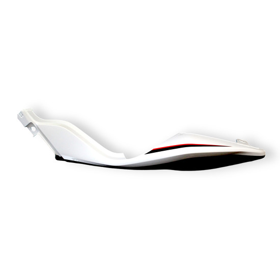 LEFT REAR HOOD, WHITE WN / BLACK N9, WITH STICKER SRK125S