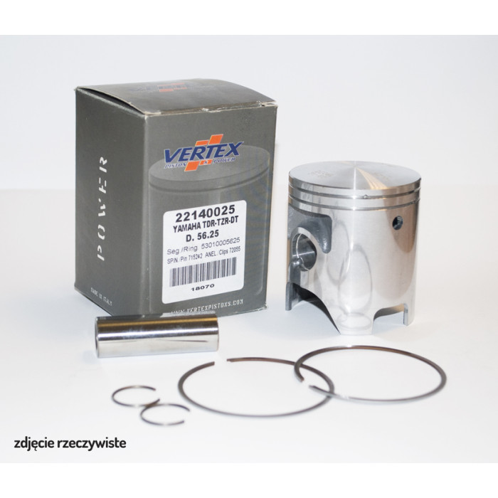 VERTEX piston YAMAHA DT 125 (DT125) R, TDR 125/250, TZR 125 '87-'05 (+0.25 56.25mm)