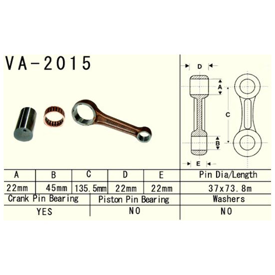 VESRAH connecting rod YAMAHA YFM 600 (YFM600) GRIZZLY '99-'01 (VA2015) (MADE IN JAPAN)