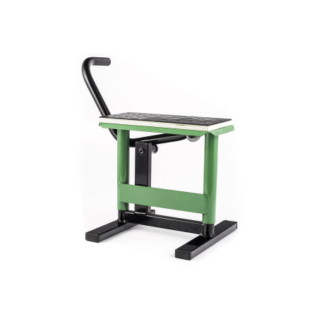 MOTORCYCLE LIFTING STAND + RUBBER PAD HLP CROSS ENDURO GREEN