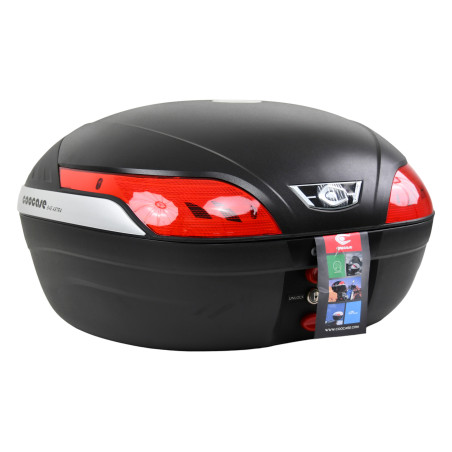 COOCASE top bag, 48 l, red, with reflective coating