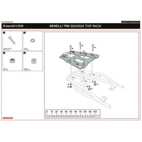 BENELLI TRK-502X 2018-2021 CENTER BOXES + SIDE BOXES SET